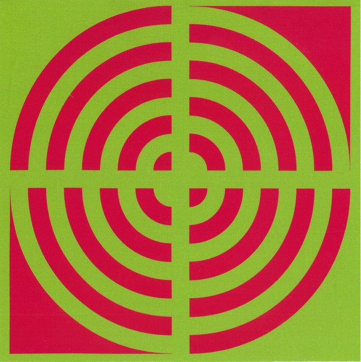 Blockstar Retro Fabric Circle Block BF-2 Green/Red