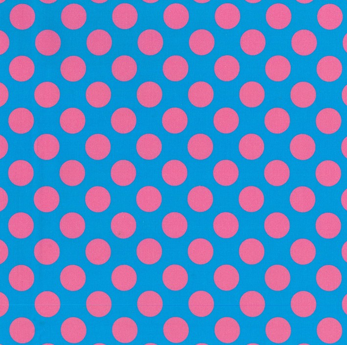 Blockstar Retro Fabric Spot Block BF-24 Blue/Rose Red
