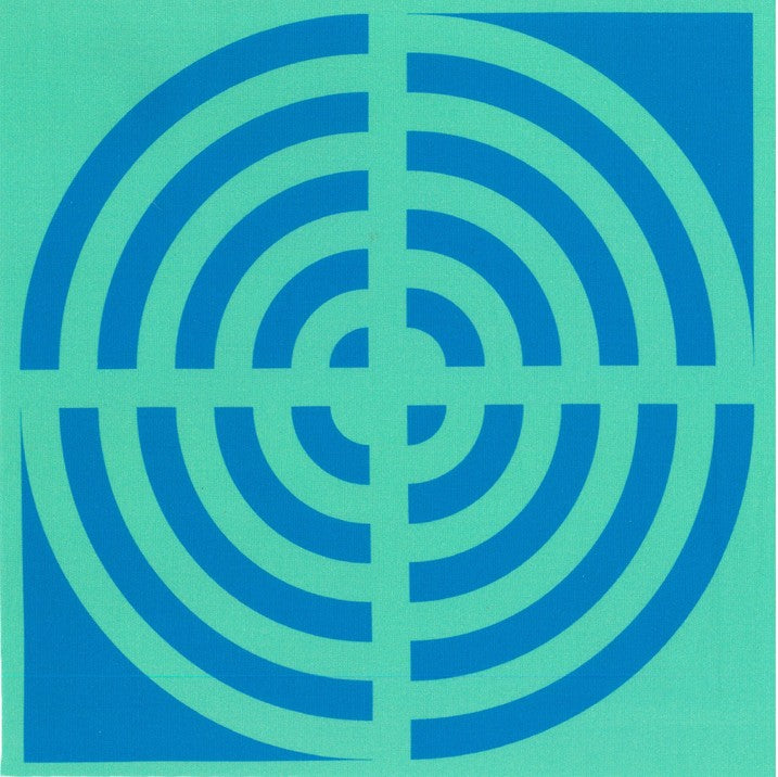 Blockstar Retro Fabric Circle Block BF-3 Blue/Green