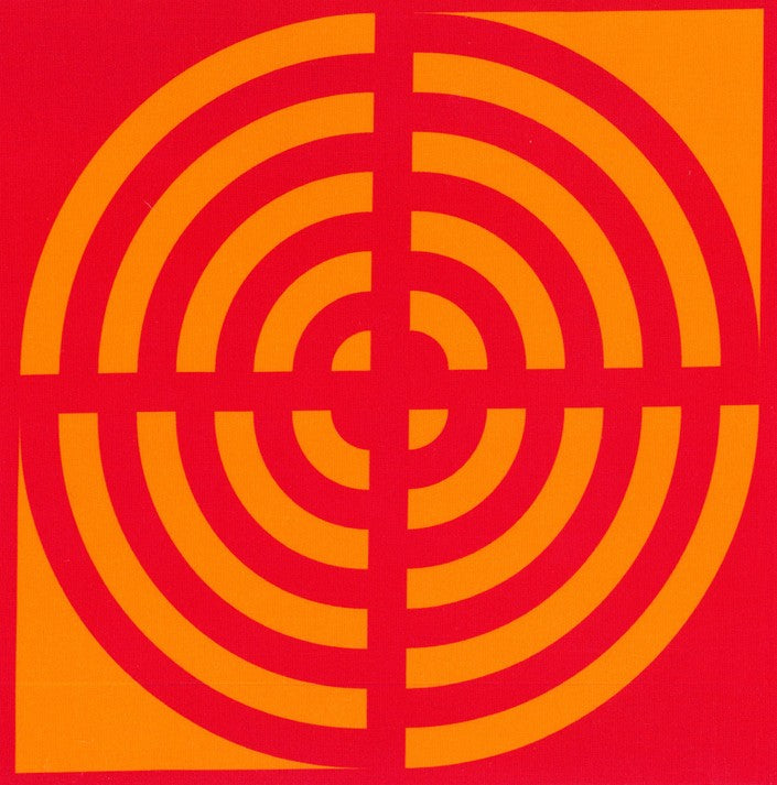 Blockstar Lollipop Fabric Circle Block BF-57 Red/Orange