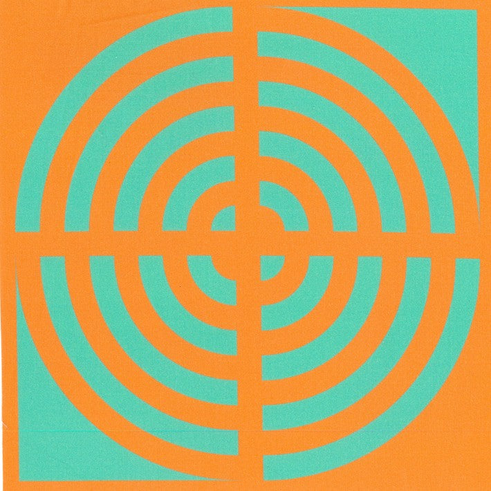 Blockstar Retro Fabric Circle Block BF-6 Green/Orange