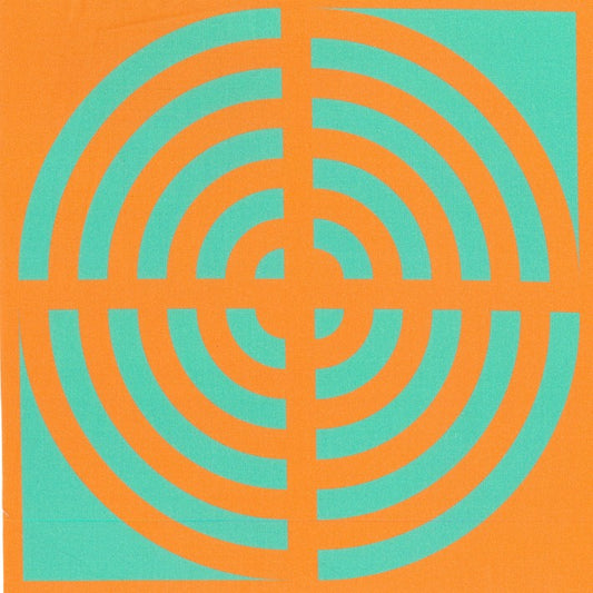 Blockstar Retro Fabric Circle Block BF-6 Green/Orange