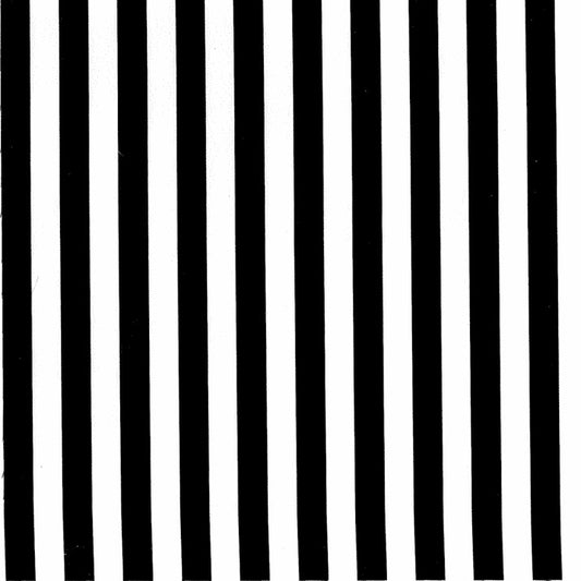 Blockstar Black and White Fabric 1/2" Stripe Block BF-84 Black/White