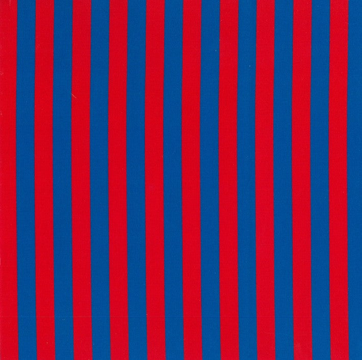Blockstar Retro Fabric 1/2" Stripe Block BF-9 Blue/Red