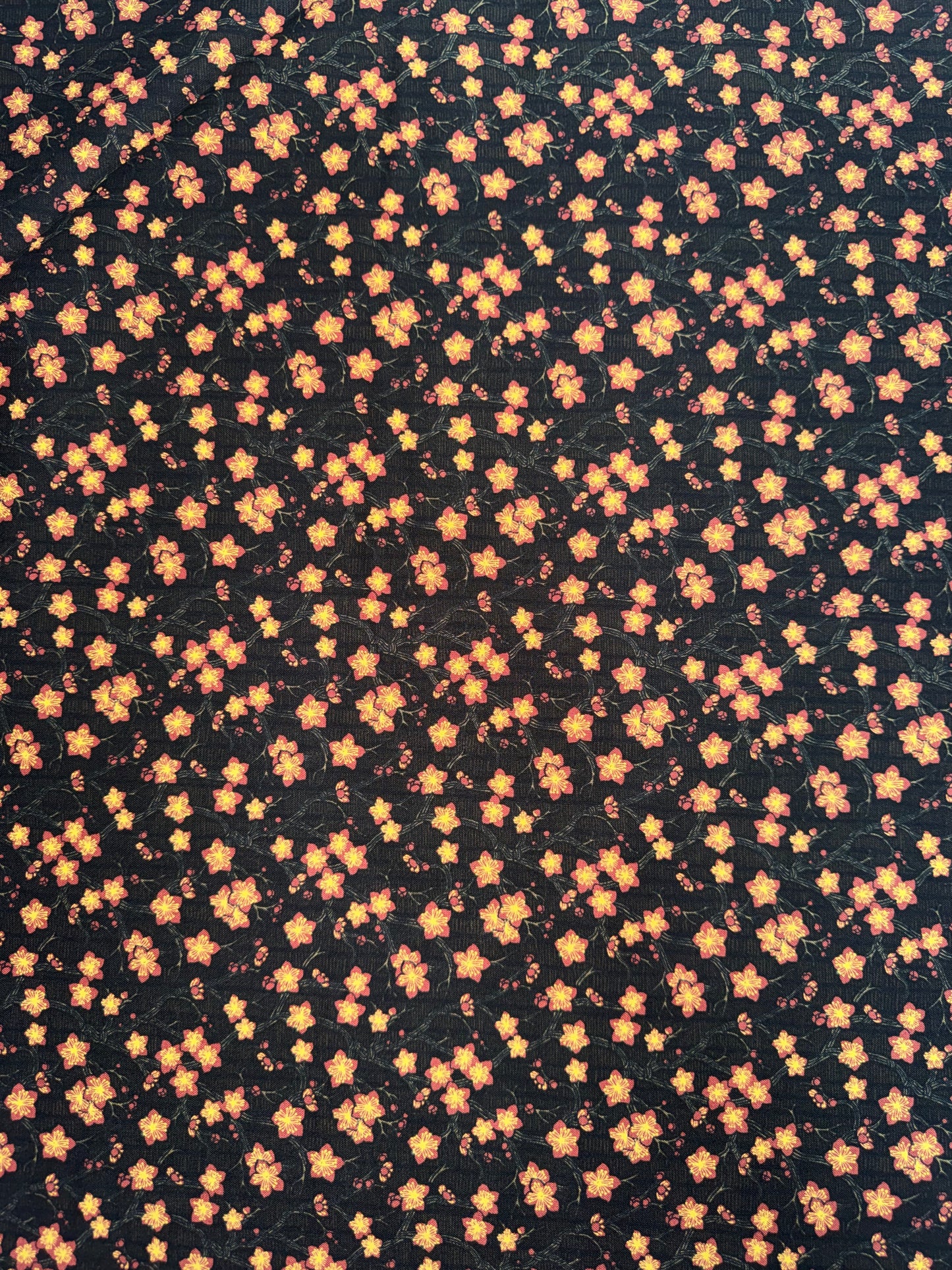Robert Kaufman - Kyoto Gardens - Black with small flowers