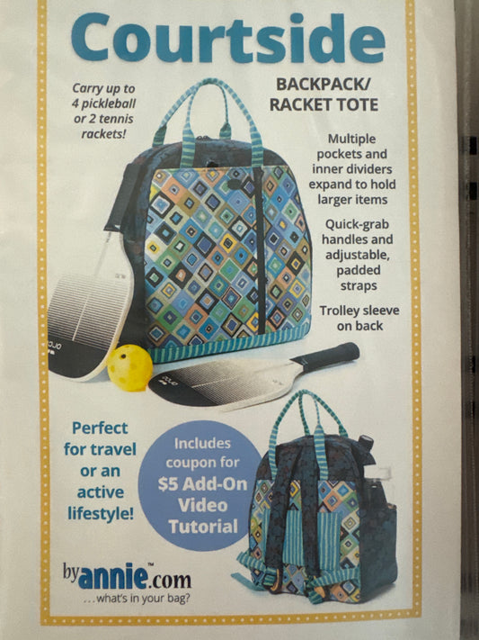 By Annie Pattern - Courtside Backpack / Racket Tote