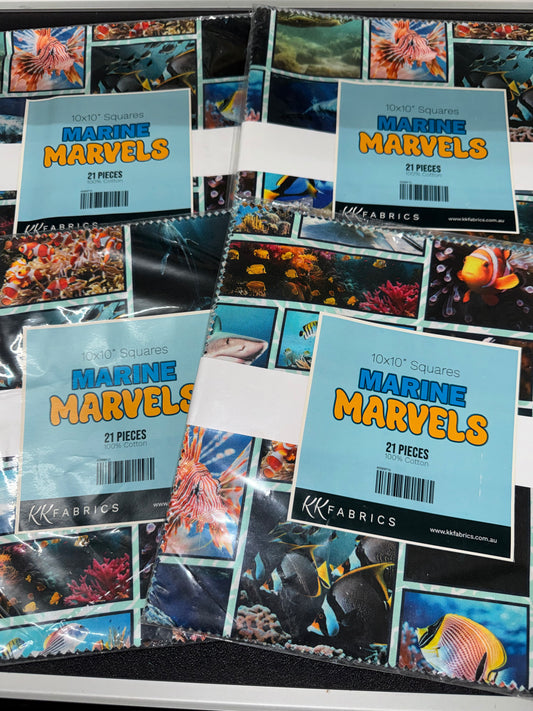 Marine Marvels 10" Square Pack of 21 pieces
