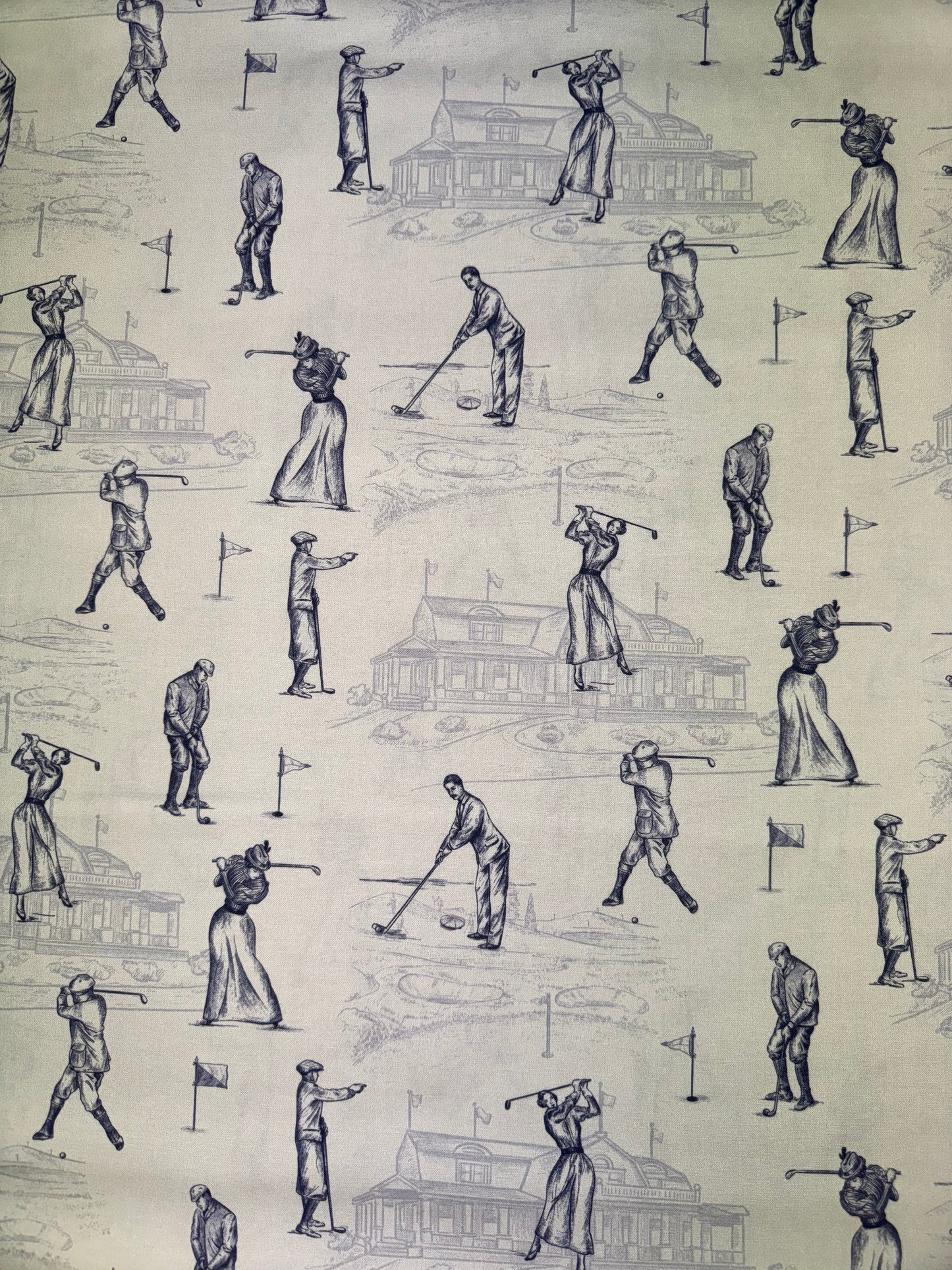 Toile De Jouy - Classic Blue and White Golf Design DV6624