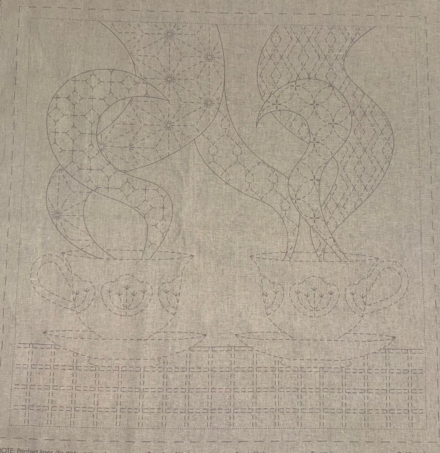 DV4265 Sashiko Teatime Panel in Natural