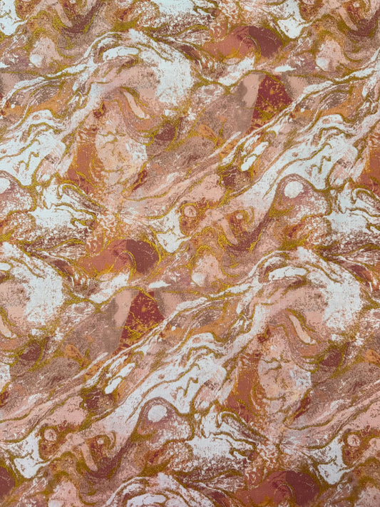 Marbled Earth - Apricot with Gold Accents