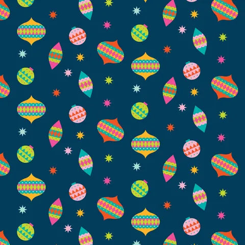 Cracking Christmas Fabric - Blue