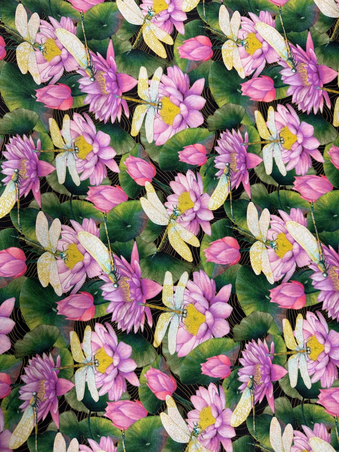 Mystic Magenta - Dragonflies on the Lily Pond
