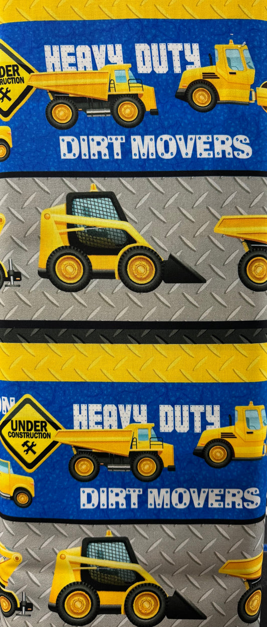 Truckload of Fun - Stripe of Trucks and Diggers