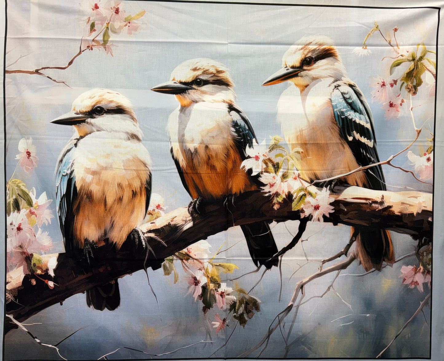 Echoes of Kookaburra - 3 Kookaburra Panel 36"