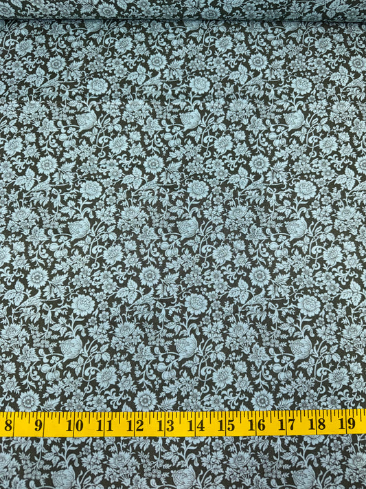 Liberty Fabrics - The Artist's Home Collections - Kelmscott Silhouette Teal