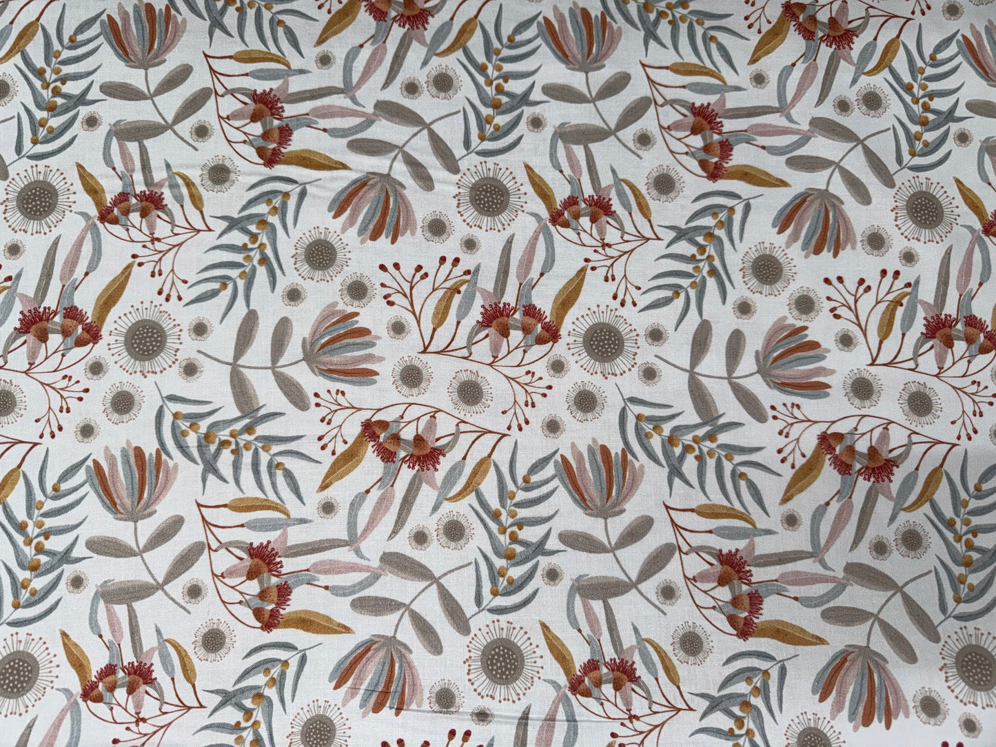Flora and Fauna - Flowers on Cream background