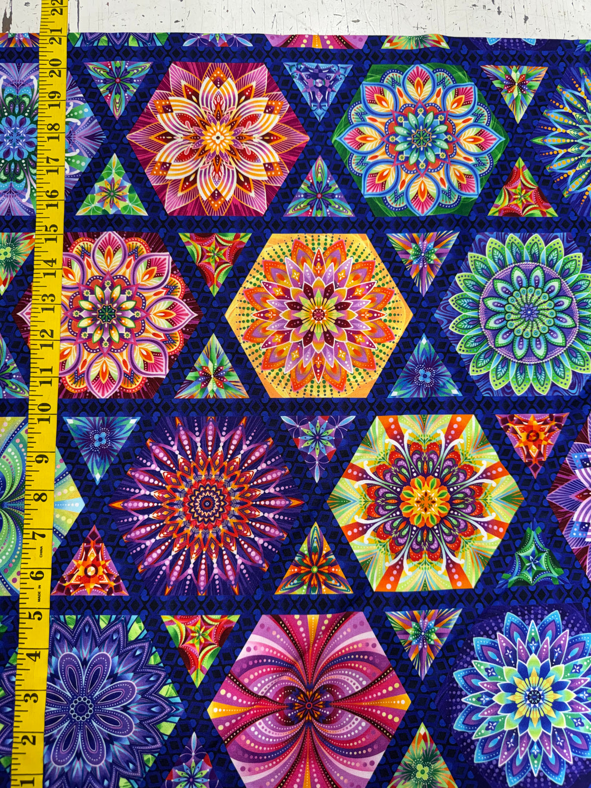 Caravan - Bright Hexies Large