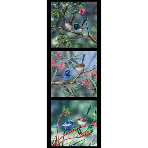 Natalie Jane Parker Fabric Panel - Three Birds