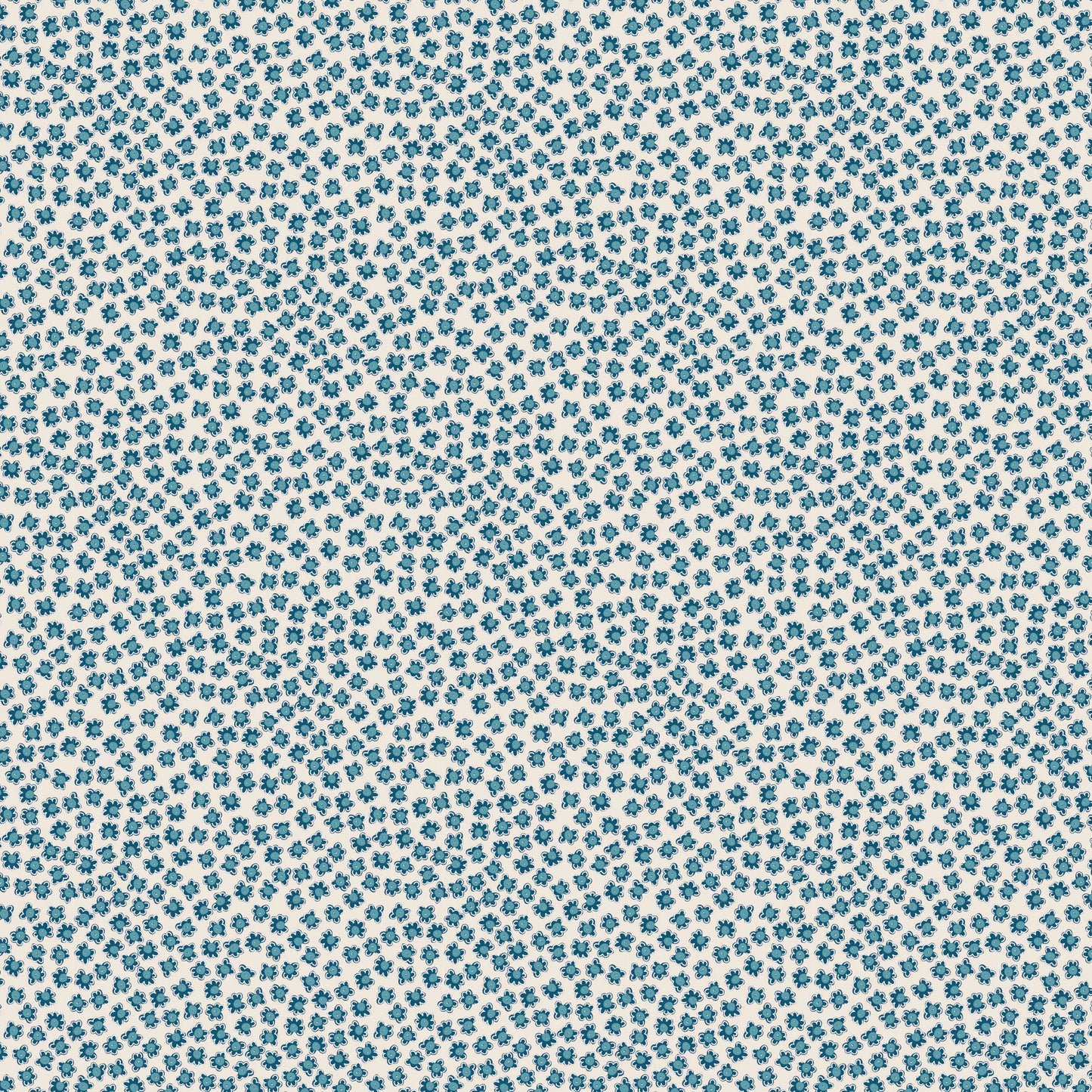 DV7767 - Blue Flowers on Cream - Out and About by Natalie Bird
