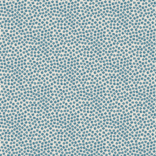DV7767 - Blue Flowers on Cream - Out and About by Natalie Bird