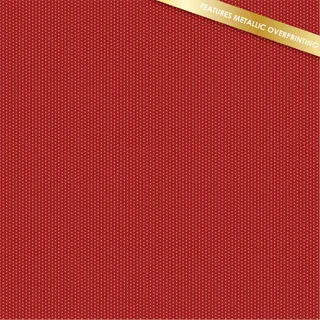 Christmas Fundamentals Pinpricks Red - Gold Metallic DVC1202