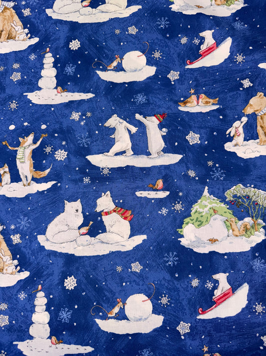 Snowtime Toile Dark Blue Y4550-30