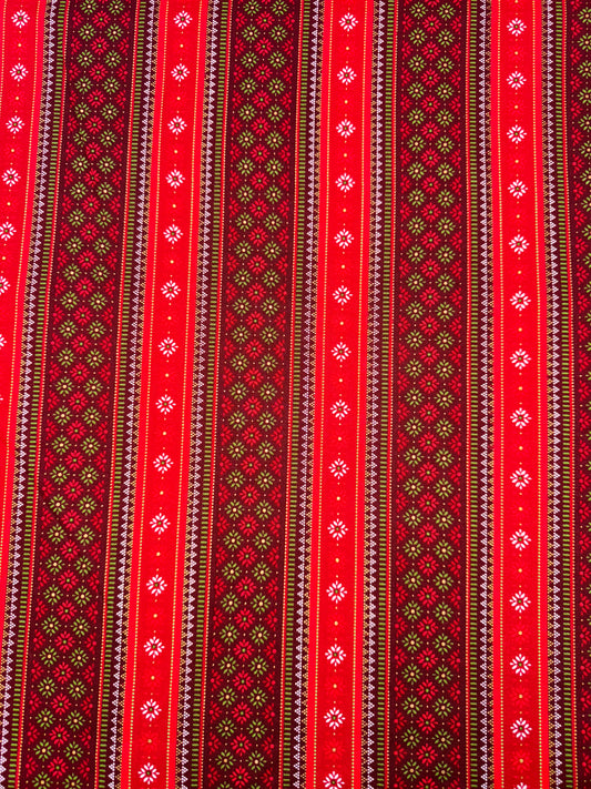 Joyful Fairisle Stripe Red