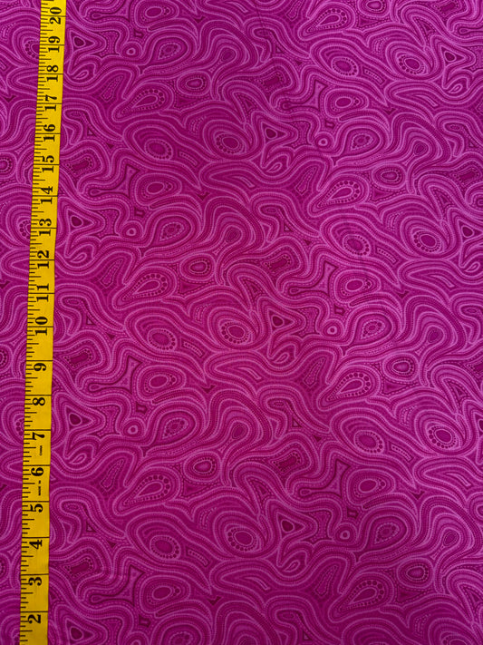 TJUKURPA LAND - Swirls in Pinks