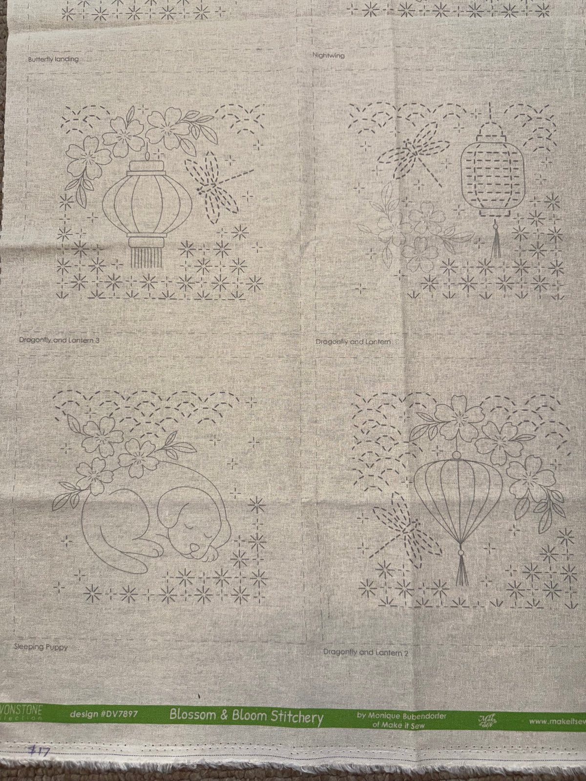 DV7897 Stitchery - Blossom and Bloom on Linen