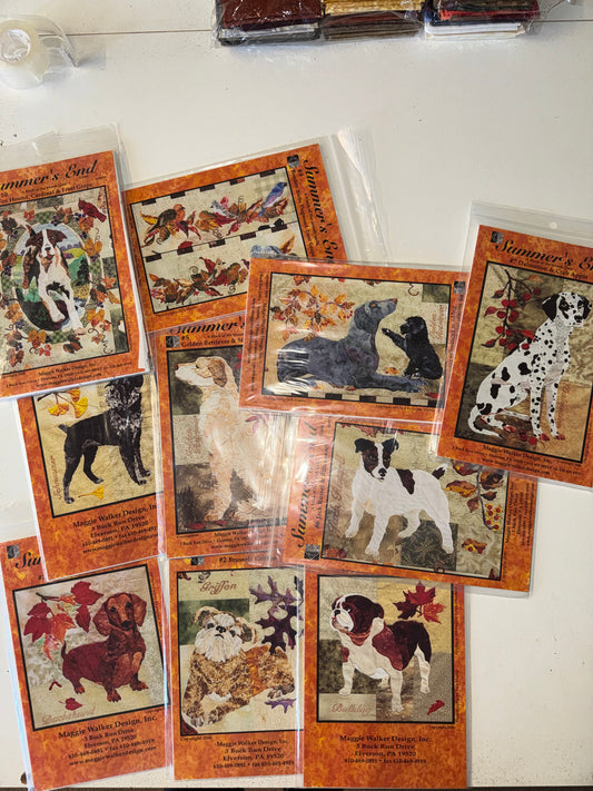 Summer's End - 10 Different Dogs - Pattern and Fabric Pack - Pre-Loved Treasure.
