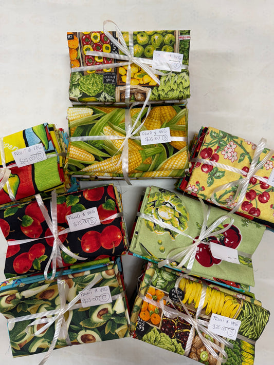 Fruit & Veg Set of 8 Fat Quarters
