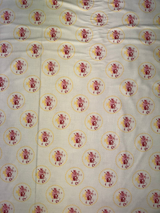 Milkwood DV6746 Pink floral on cream background