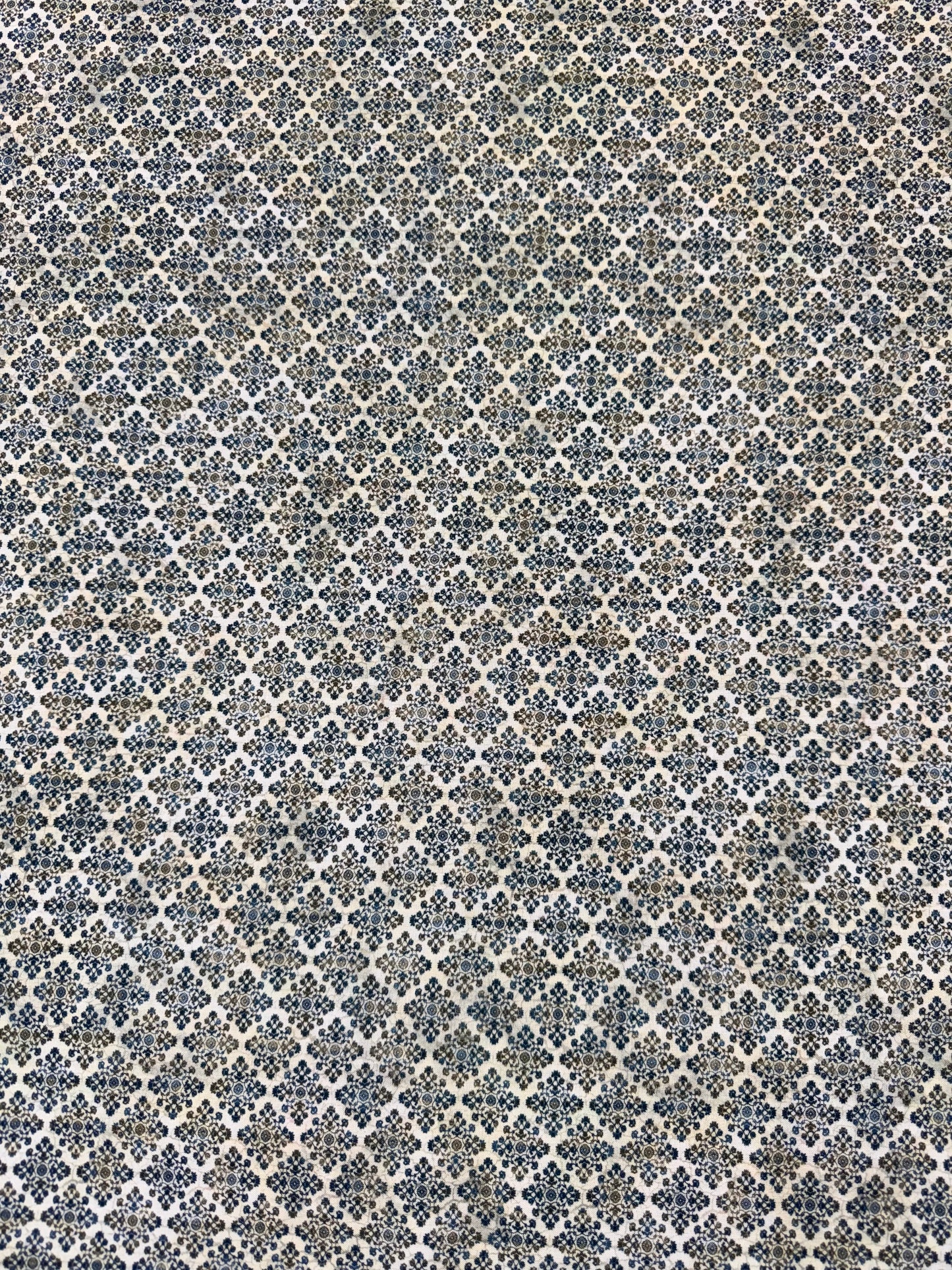 Carpet Bag Romance by Jason Yenter - Blue - Small Motif All Over Fabric 8CBR1