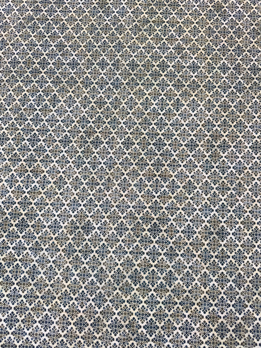 Carpet Bag Romance by Jason Yenter - Blue - Small Motif All Over Fabric 8CBR1