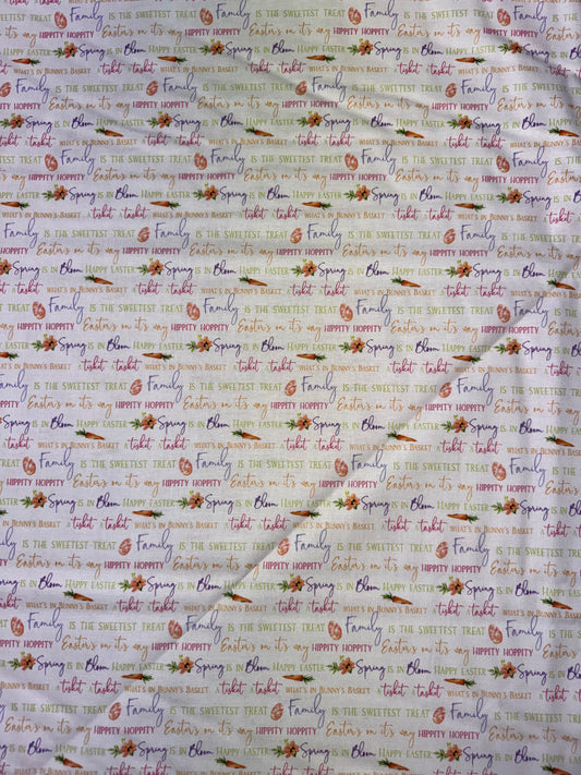Hoppy Easter Words on Cream background