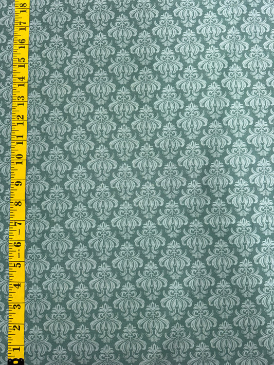 Fleur and Flutter - Paris Damask in Light Turquoise