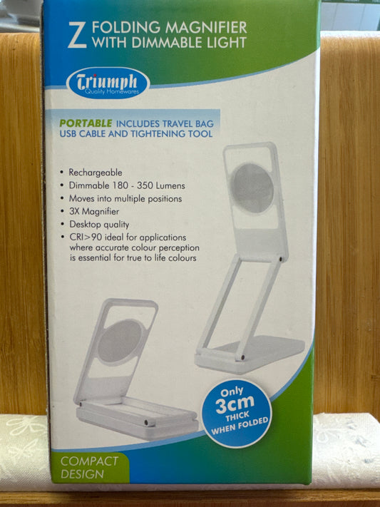 Triumph Z Folding Magnifier with Dimmable Light