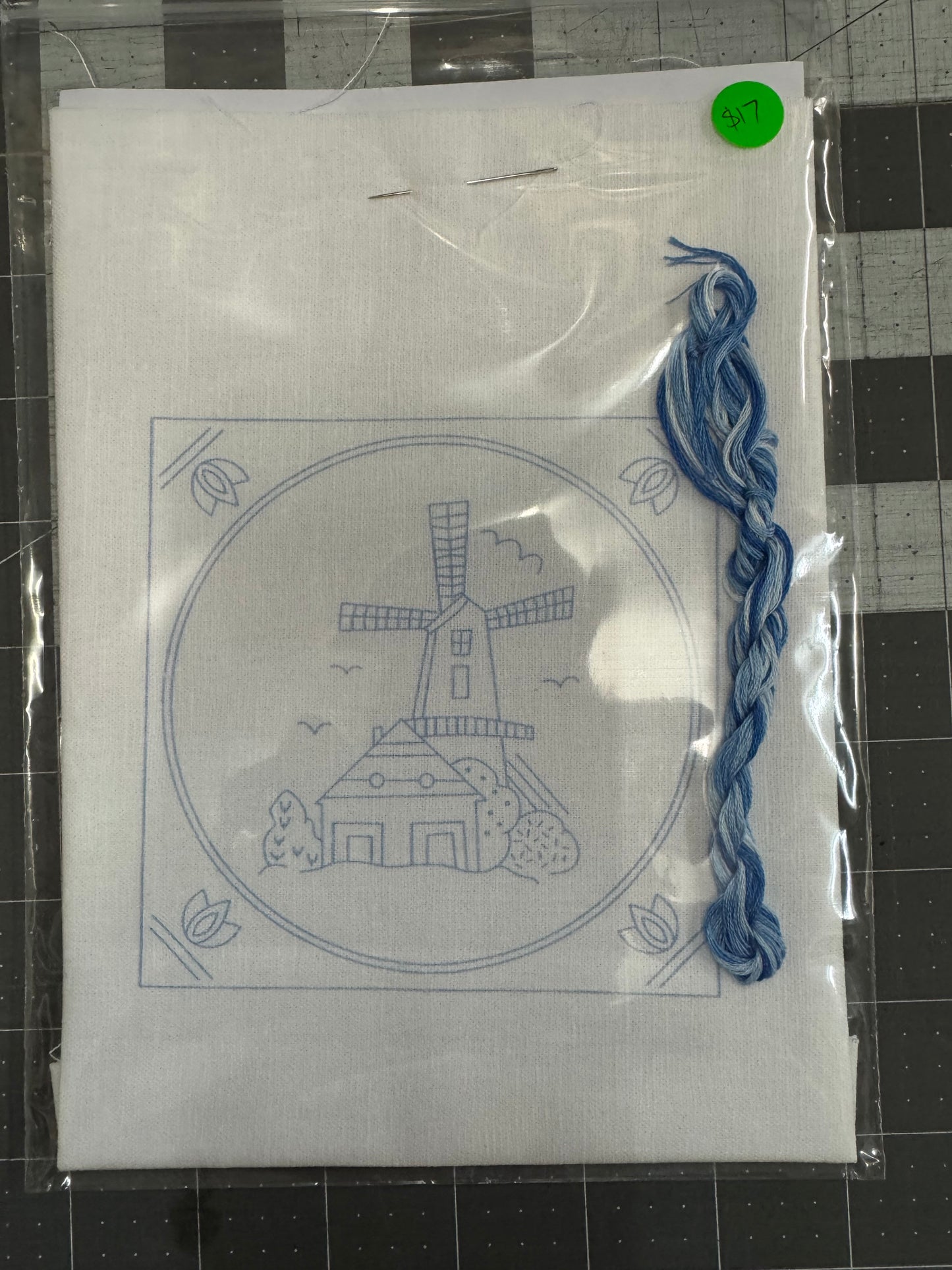 Windmill Delft Series Stitchery by Margaret Upston