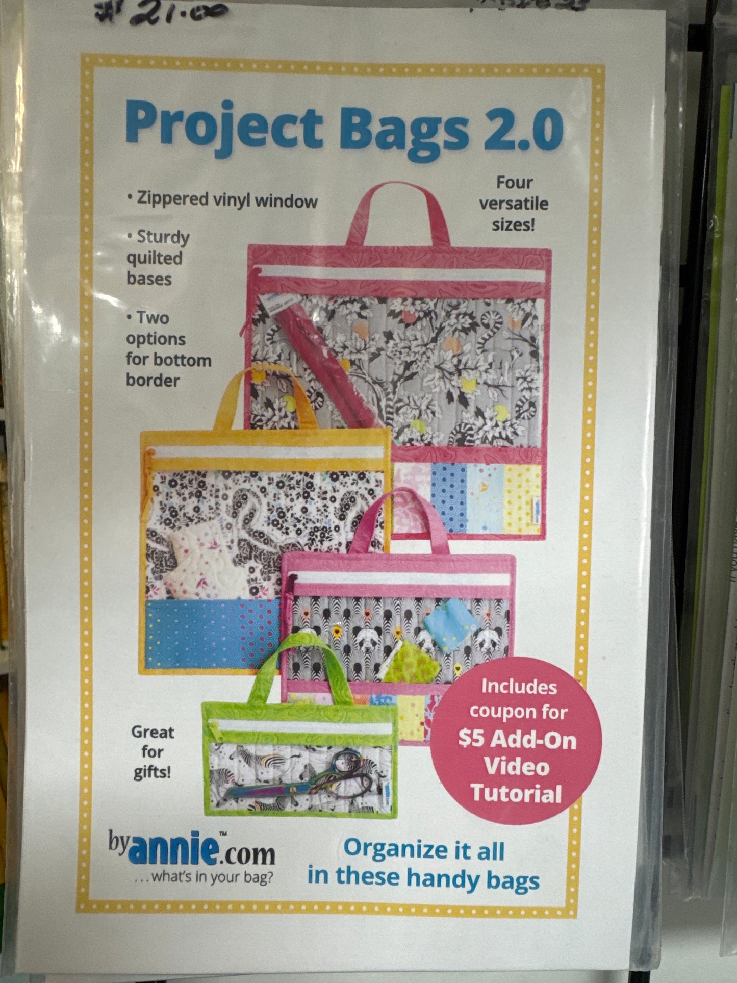 By Annie Pattern - Project Bags 2.0