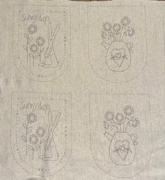 DV3287 Stitchery - Birdhouse Bunting