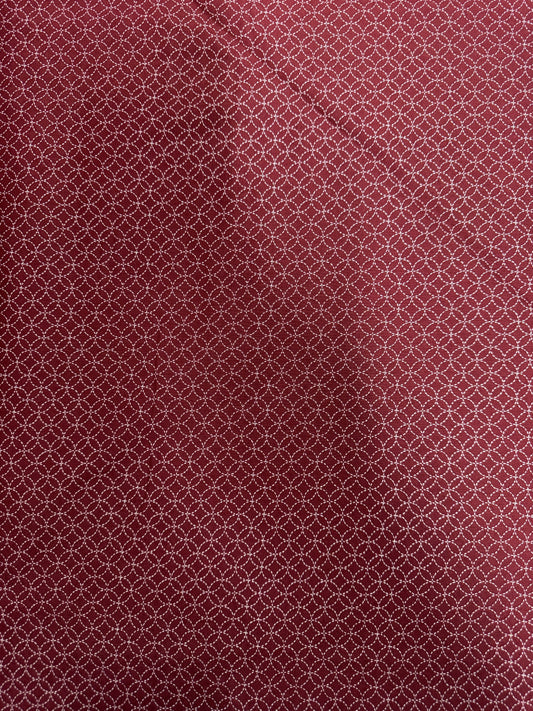 Japanese Traditional Cream Circles on a red background