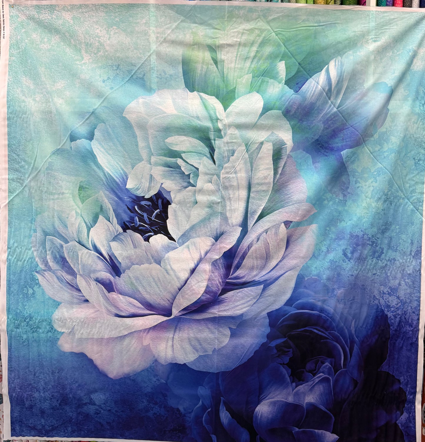 Large Blue Flower Panel