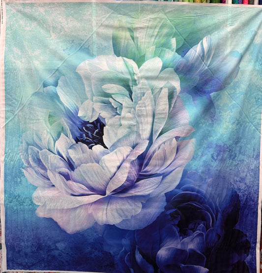Large Blue Flower Panel