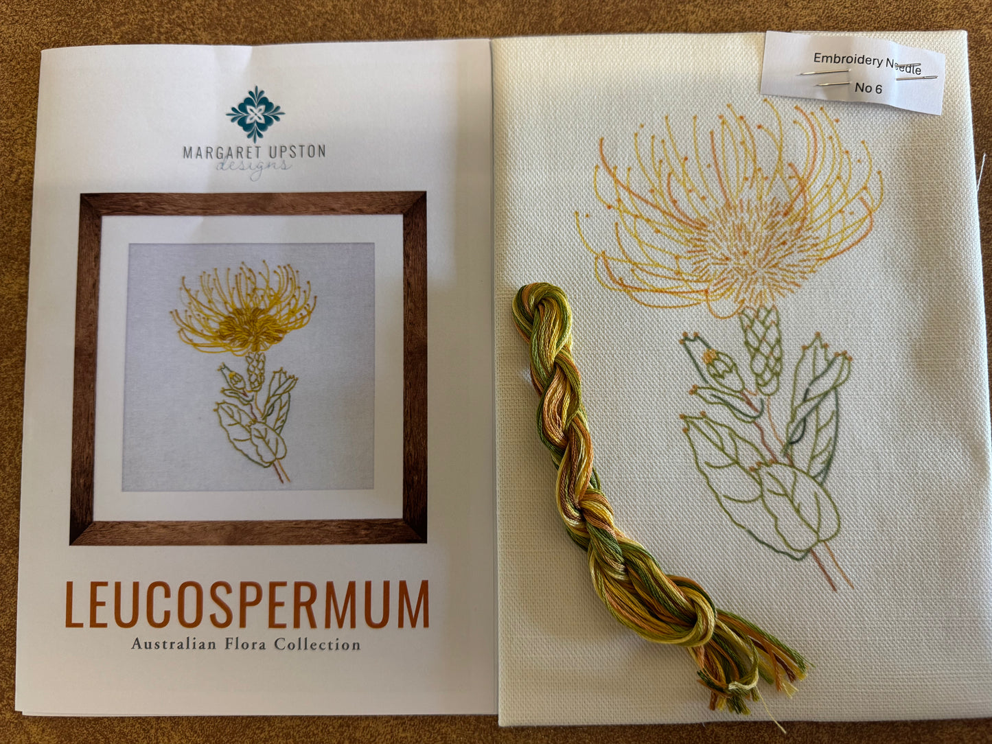 Leucospermum - Australian Flora Collection - Stitchery by Margaret Upston