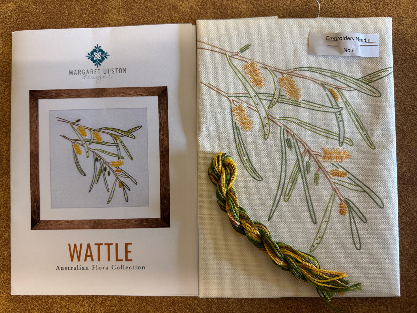 Wattle - Australian Flora Collection - Stitchery by Margaret Upston