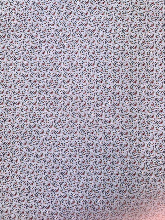 Fairy Garden - Blue Floral Background by Lynette Anderson