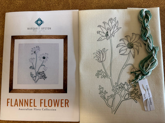 Flannel Flower - Australian Flora Collection - Stitchery by Margaret Upston