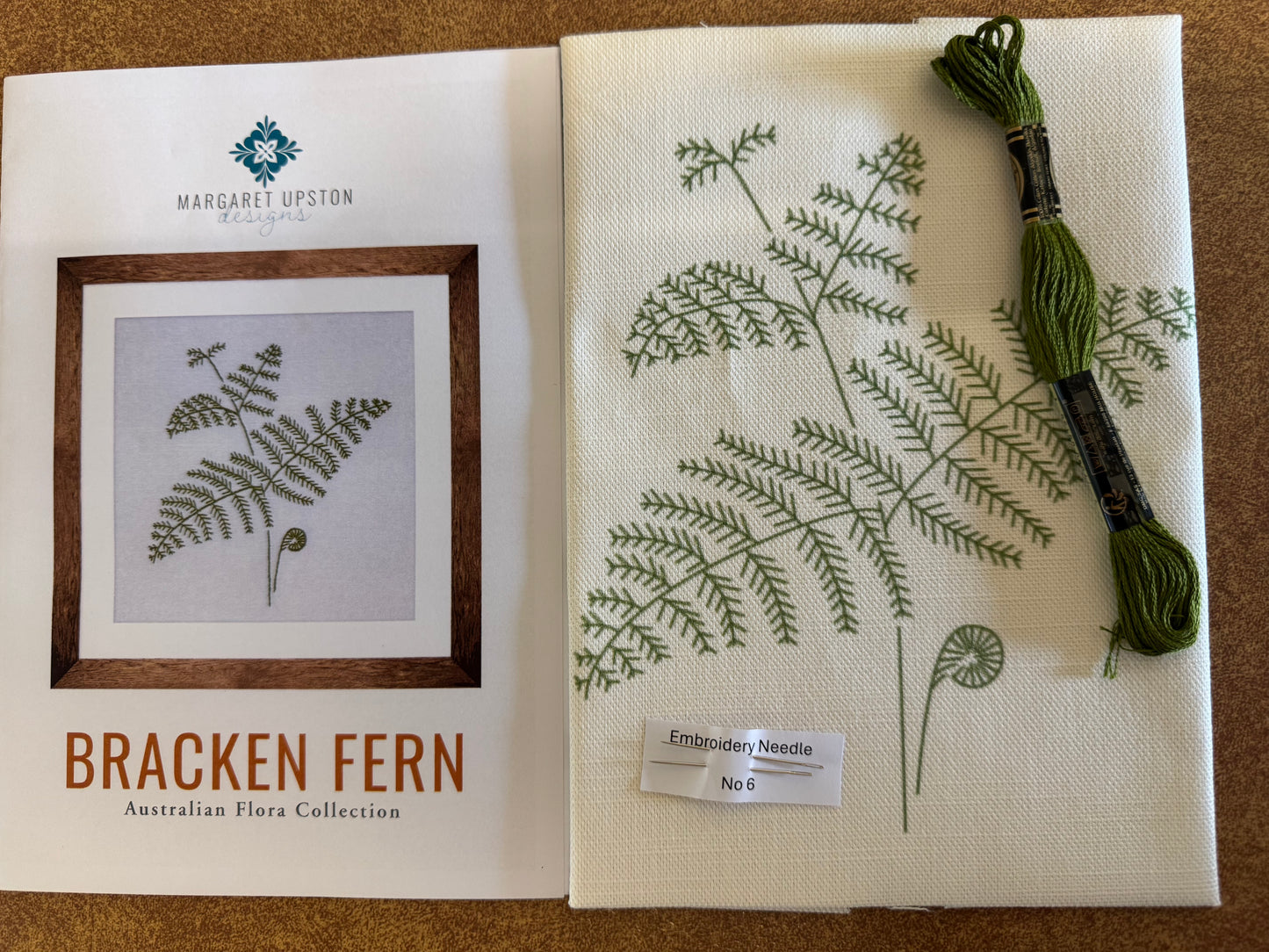 Bracken Fern - Australian Flora Collection - Stitchery by Margaret Upston