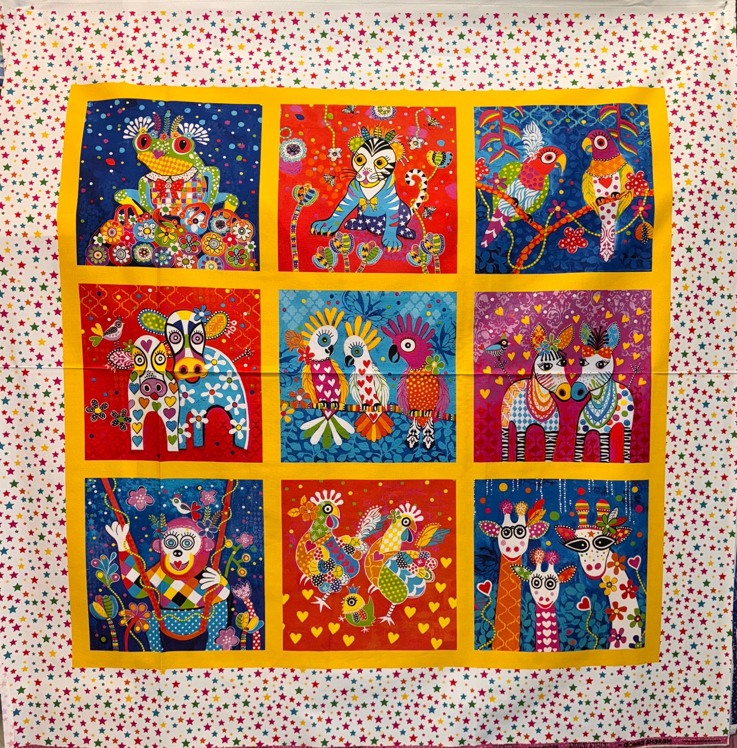 Smile Style 9 square panel with Starry background