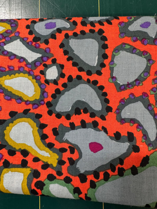 Kaffe Fassett Animals Orange 3 x 0.5m pieces available